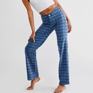 Free People Isla Printed Slim Straight Jeans